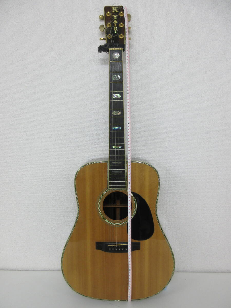 中古 楽器 ギター K.YAIRI ヤイリギター アコースティックギター 詳細不明 6233 ( ペグ GROVER ) ハードケースあり 弦楽器 ※動作未確認／B_9