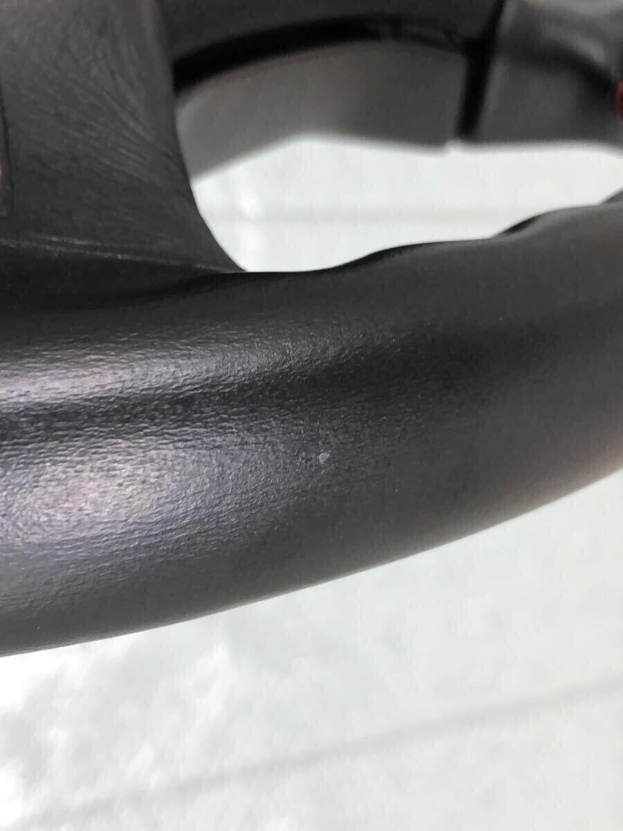 程度良好 極美品 キズ殆ど無 S15 シルビア スペックR MT車用 純正 レザー ステアリング ハンドル 赤ステッチ ホーンパッド付 シルビア S15 spec-R 純正 3眼 #silvia