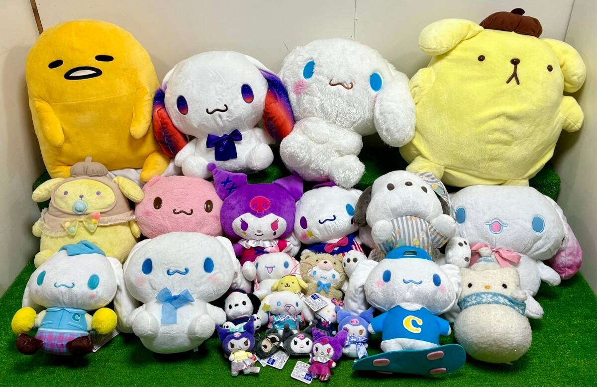 お得サンリオぬいぐるみ17個まとめ売り ○17-16 サンリオ ぬいぐるみ 大量 まとめ シナモン ポチャッコ キティ