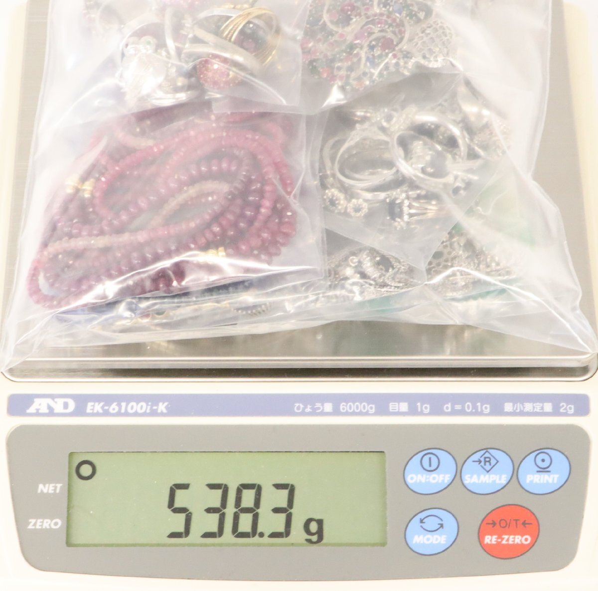 おたからや◆天然ルビー/サファイア/エメラルド アクセサリー (約510.4g安全ピン含まず)合成含浸含※傷、欠け等有※一部Ｋ18有【A-B42625】_10