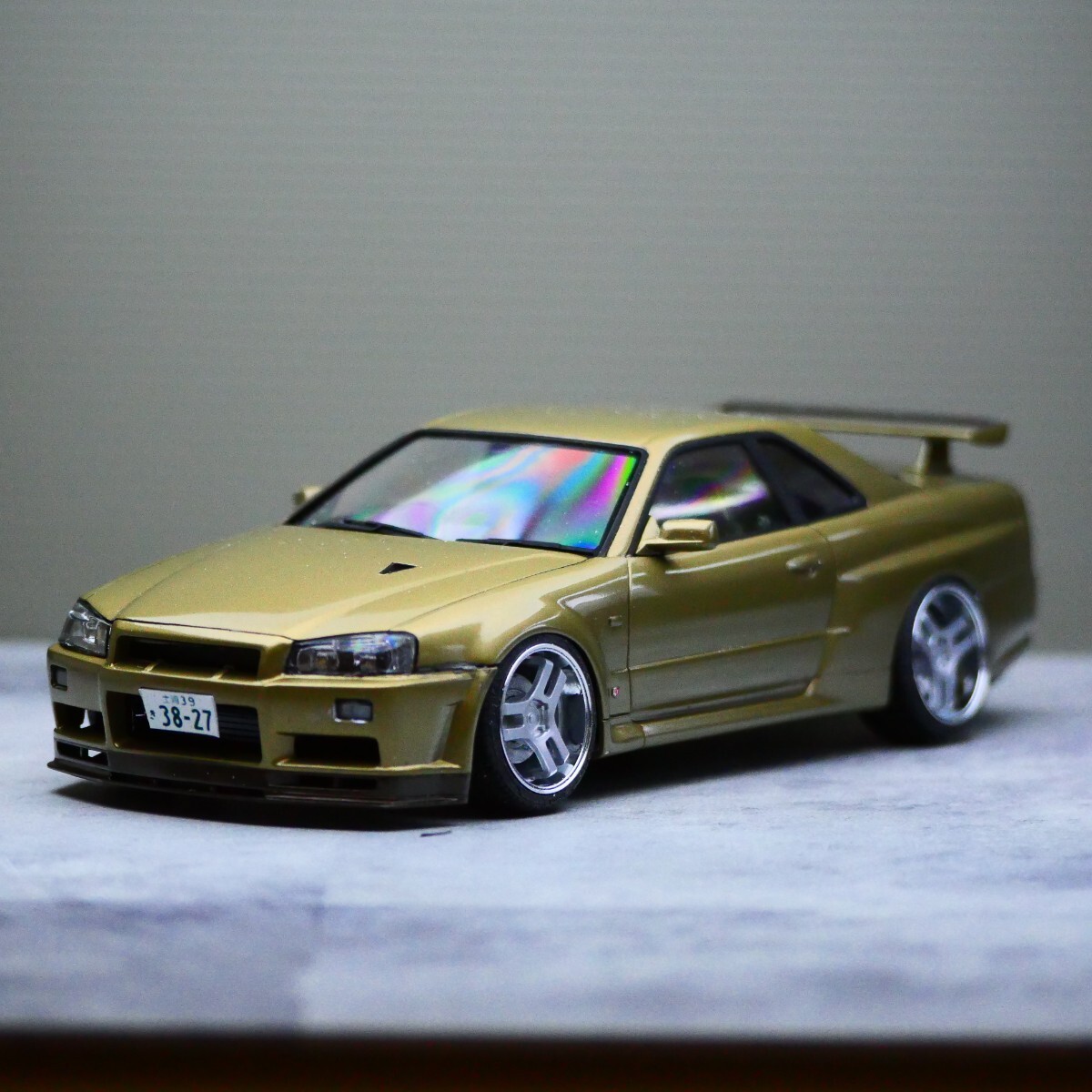 アオシマ プラモデル 完成品 頭文字Dシリーズ 星野好造 BNR34