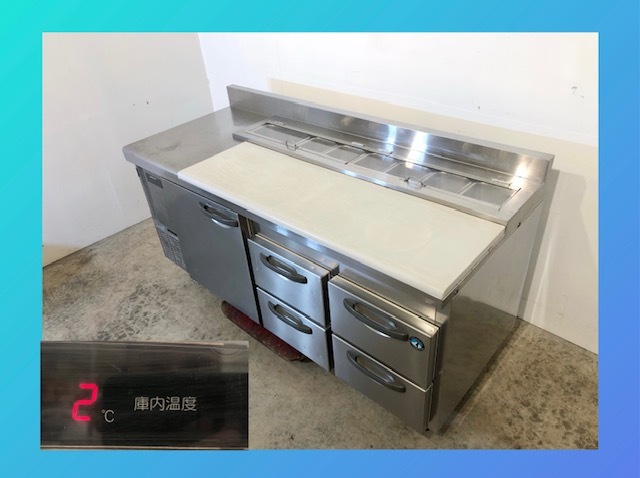  2008年製 ホシザキ 業務用テーブル形冷蔵庫 RT-180SDE-D RH-041 W1800&times;D750&times;H950 120㎏ 単相100V サンドイッチ コールドテーブル(ホシザキ)｜売買されたオークション情報、yahooの商品情報をアー ホシザキ