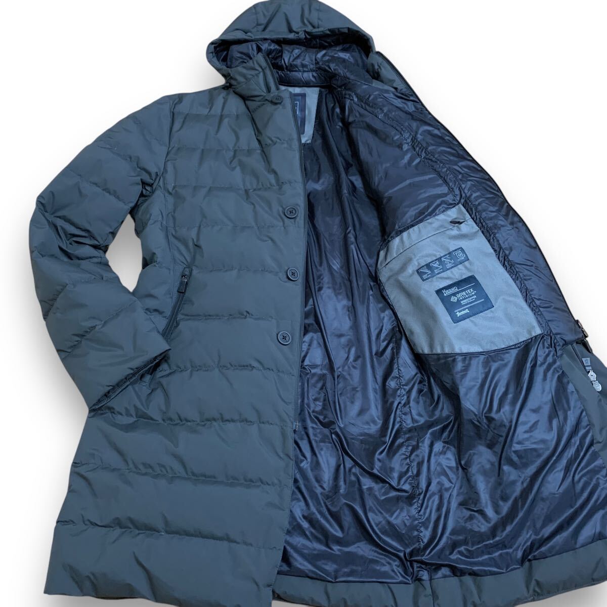 極 / Lサイズ/GORTEX HERNO ヘルノ Laminar ラミナー ダウンコート ブルゾン アウター ジャケット 極暖 メンズ ...