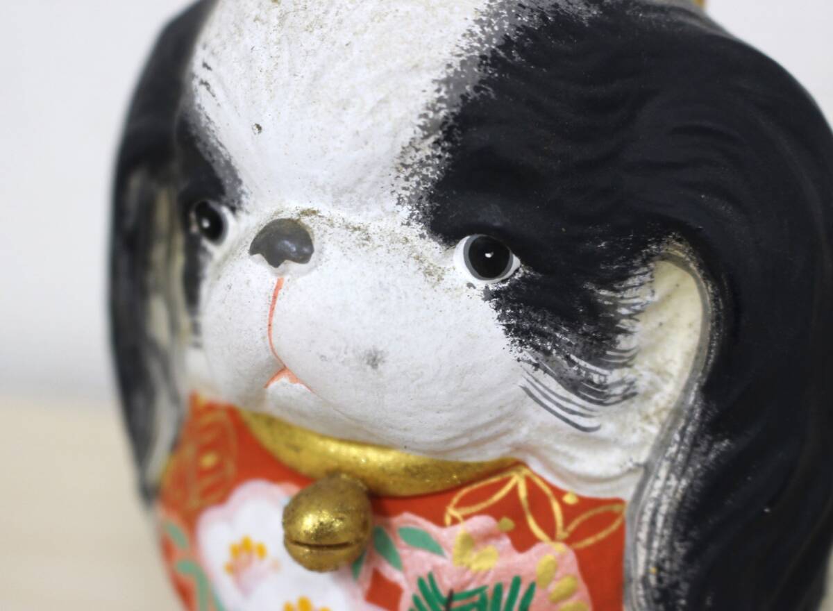 ZS139 小副川祐二 作 松竹梅 犬/戌/狗 博多人形/郷土玩具 干支