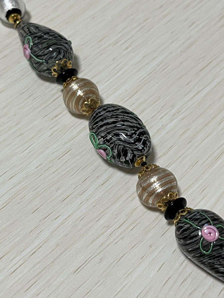 【D24101008】1円〜 ERCOLE MORETTI アクセサリー ネックレス 天然石 カラーストーン ヴィンテージ ネックレス レトロ ゴールド_4