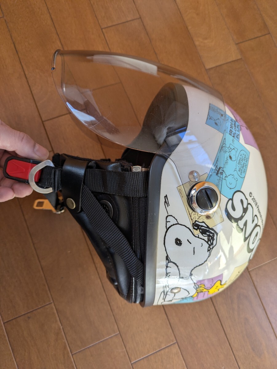 スヌーピー半ヘルメット：中古比較的綺麗と思います。125ccサイズ：フリーサイズです。_7