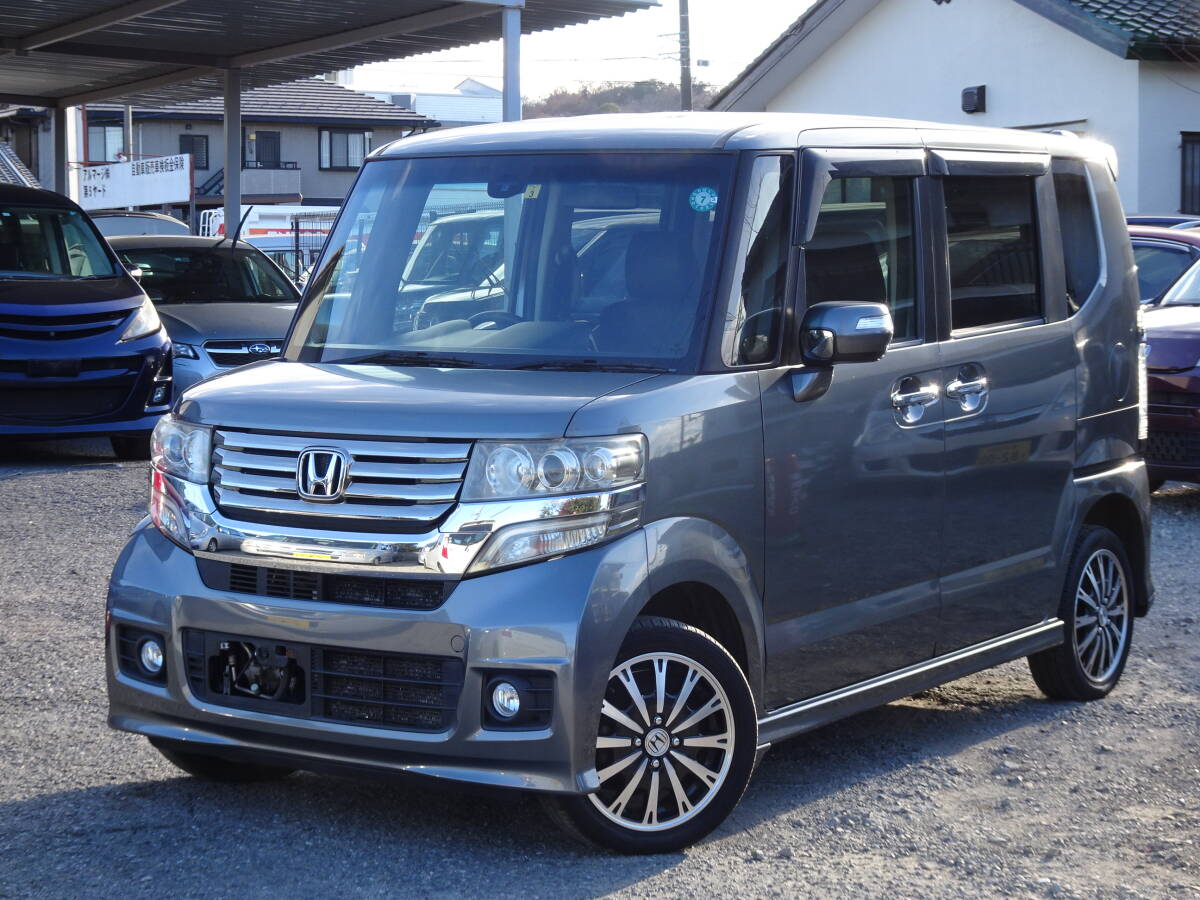N BOXカスタム*検8/12迄*26年式*4WD*ターボ*HID*スマートキー*両