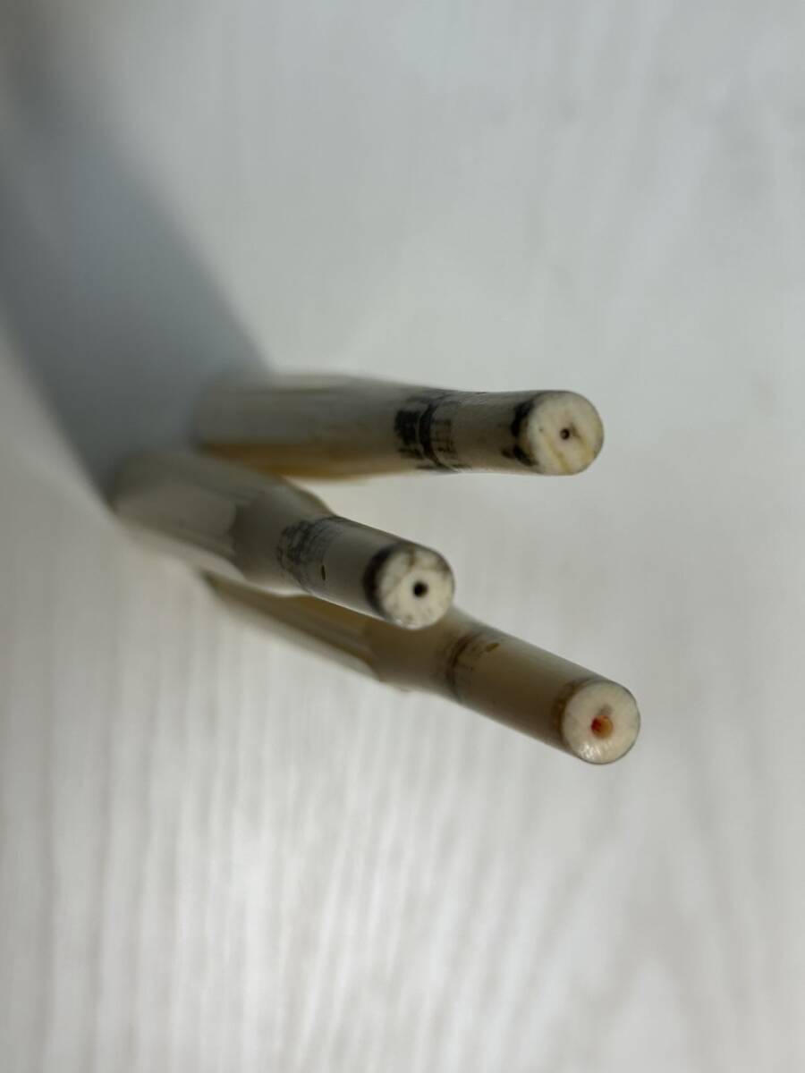 三味線 最高級 象牙風 糸巻 3本組 重量約88g 和楽器 天然素材 素六面取
