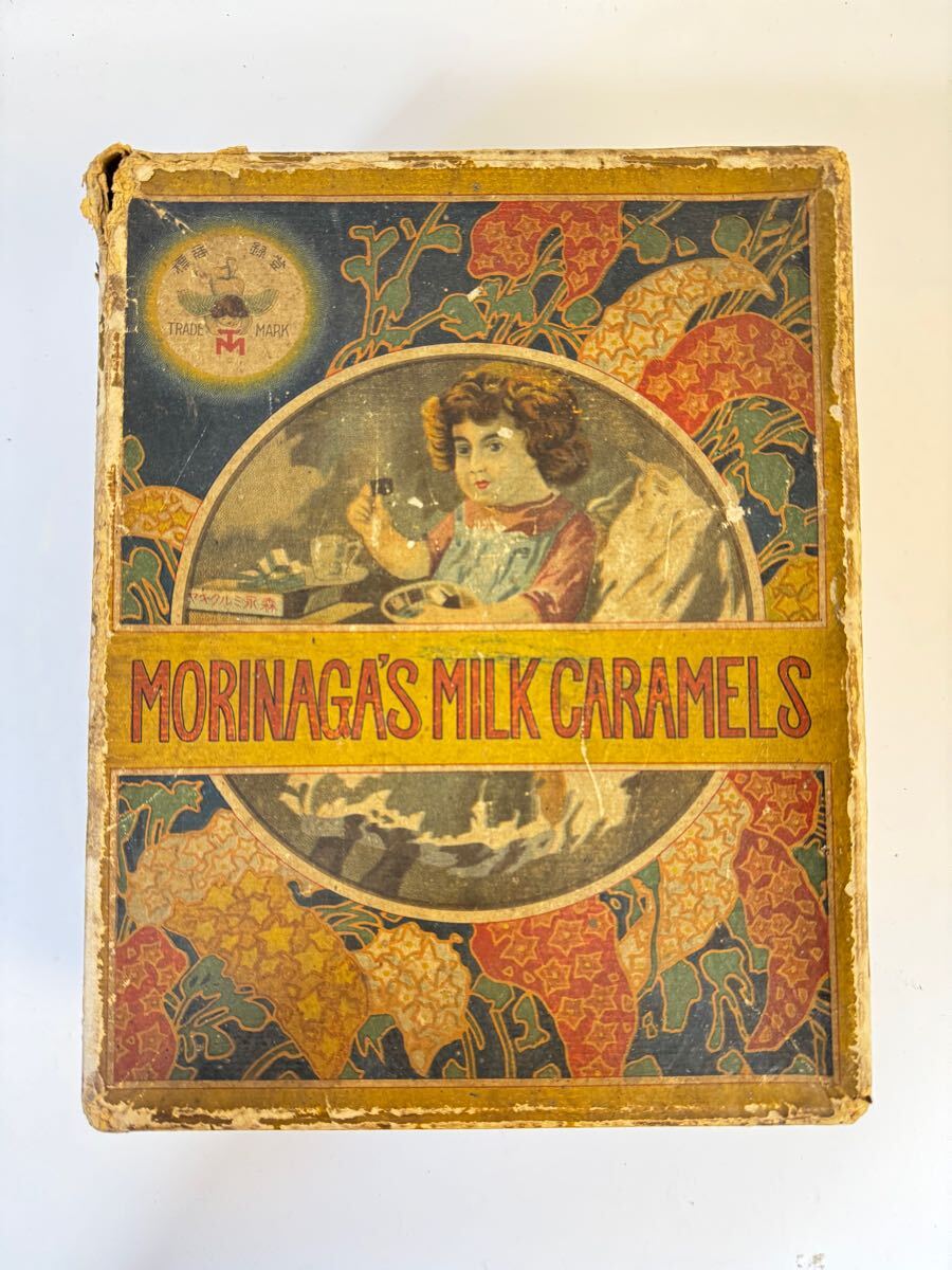 古い森永ミルクキャラメルの紙箱 MORINAGA's MILK CARAMELS