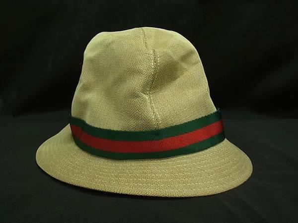 1円 ■美品■ GUCCI グッチ シェリーライン GG柄 ポリエステル×コットン バケットハット 帽子 表記サイズ S ベージュ系 FF8557