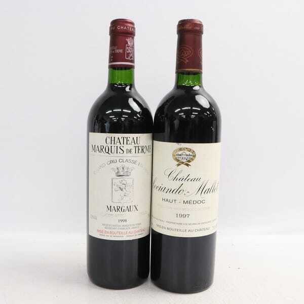  2本セット ワイン各種 シャトー マルキ ド テルム 1998 12.5％ 750ml 等 S24L200073(セット、詰め合わせ)｜売買されたオークション情報、yahooの商品情報をアーカイブ公開 - オークファン セット、詰め合わせ