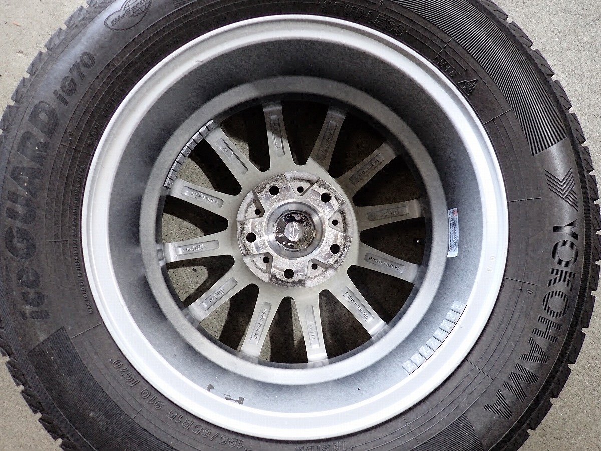 YS14310【送料無料195/65R15】80系ノア VOXY ステップワゴンなどに 2021年製 中古スタッドレス★15×6J 114.3/5H ET52★1円スタート_10