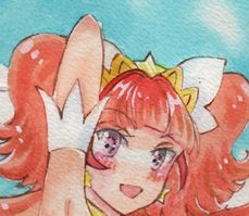 手描きイラスト 　　キュアトゥインクル　＋ラフ画　コピー 　　Go!プリンセスプリキュア　　天ノ川きらら 手描きイラスト コピー ＋ラフ画 Yahoo!オークション 手描きイラストキュアトゥインクル天ノ川きらら GO
