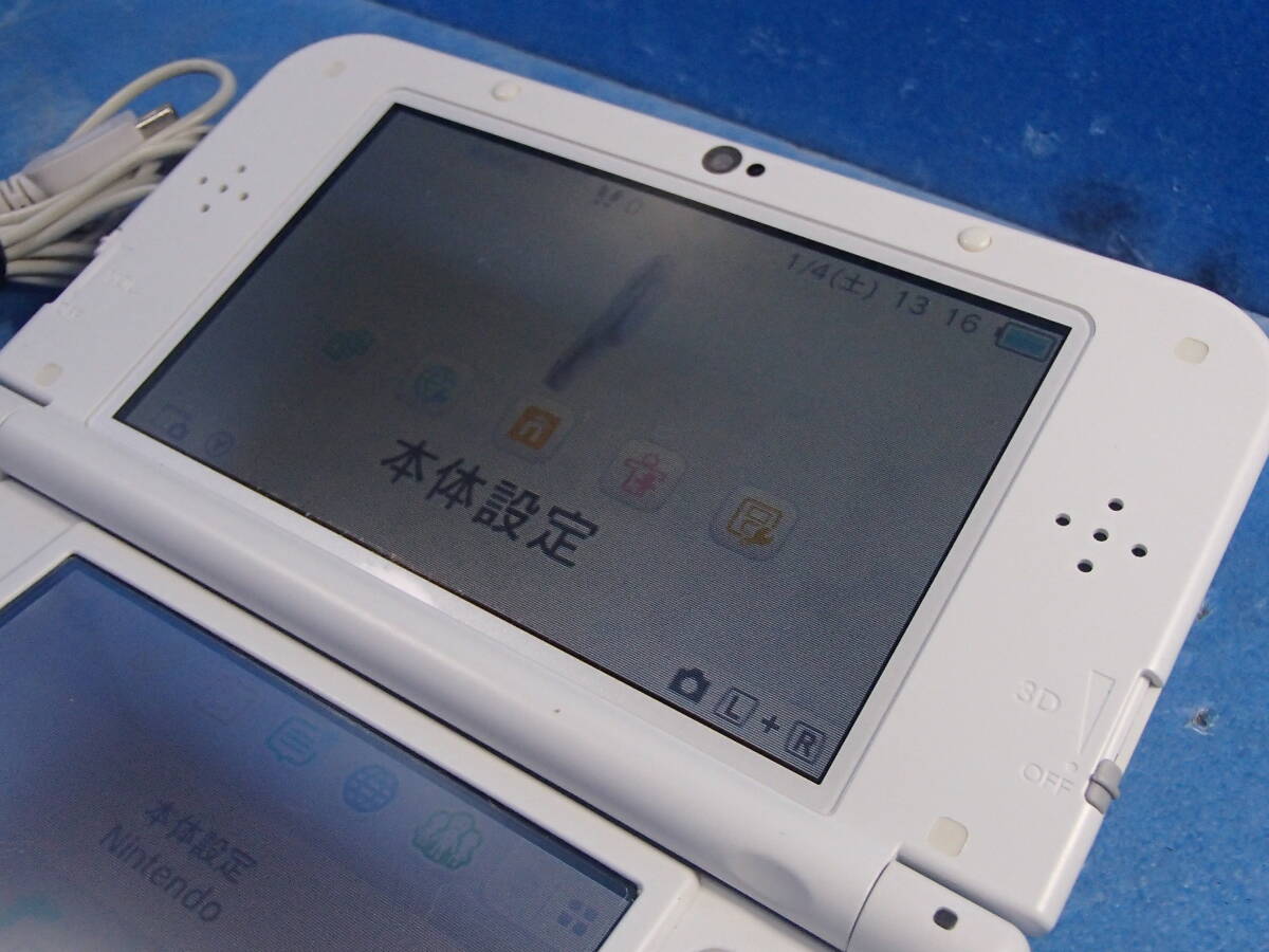 【動作確認済】New ニンテンドー3DS LL RED-001 初期化済み パール 