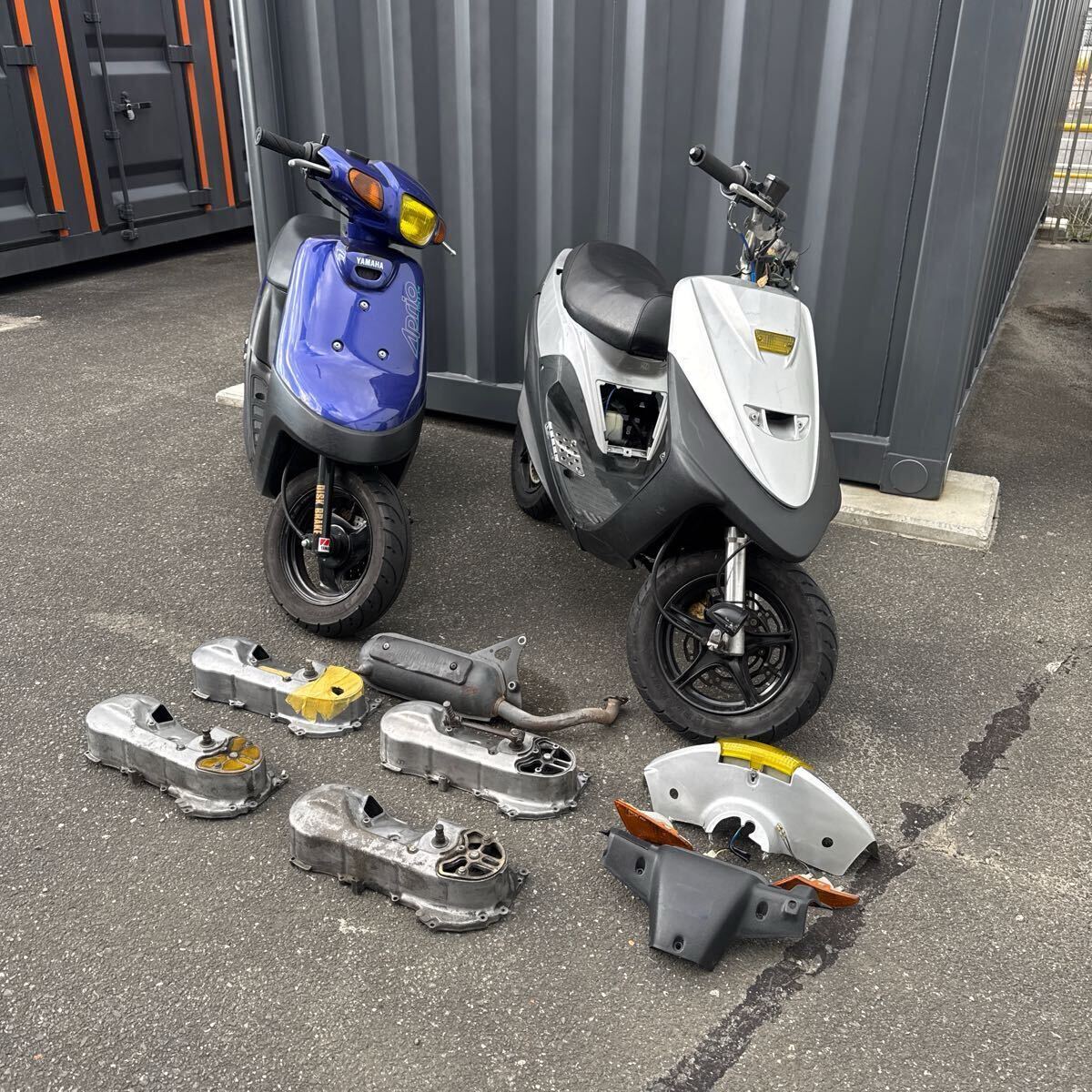 ヤマハ 3WFエンジンスワップ車 JOG ZRとアプリオ TYPE2 2台まとめて 