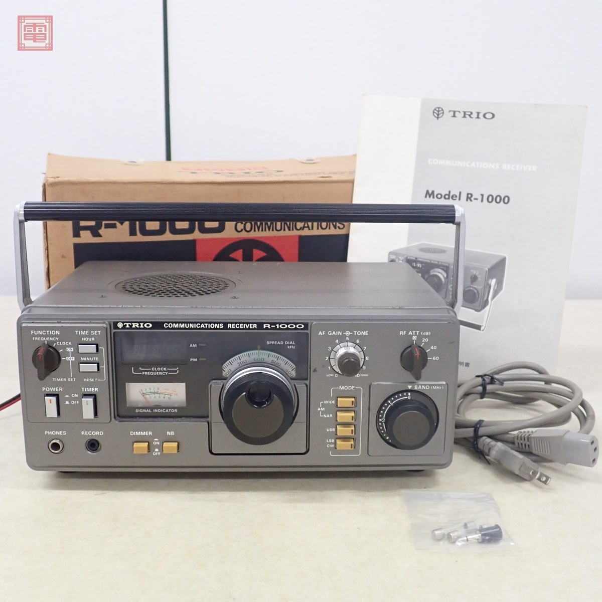 トリオ R-1000 通信型受信機 200kHz〜30MHz 取説・元箱付 TRIO【