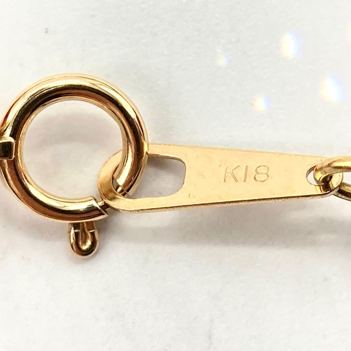 1円〜スタート!!K18!!［山珊瑚6連ネックレス］j 約75.0g 約46.5cm 