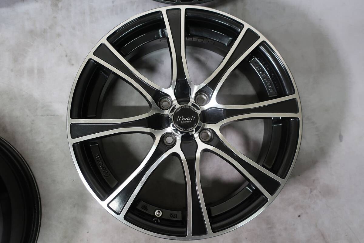 激安 MONZA JAPAN Warwic ワーウィック 16インチ 6J +43 PCD100 4穴 室内保管品 点検済 ライズ ロッキー アクア ヤリス MONZA JAPAN Warwic 114.3×5H 19×8J+38 Carozza