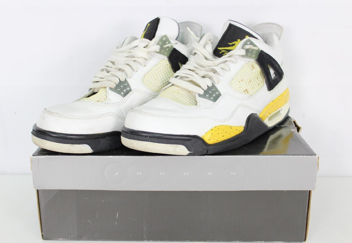 【ト福】◎NIKE ナイキ AIR JORDAN 4 RETRO エアジョーダン4 レトロ ホワイト 29cm AJ4 バスケットシューズ スニーカー LAZ01LLS23_1