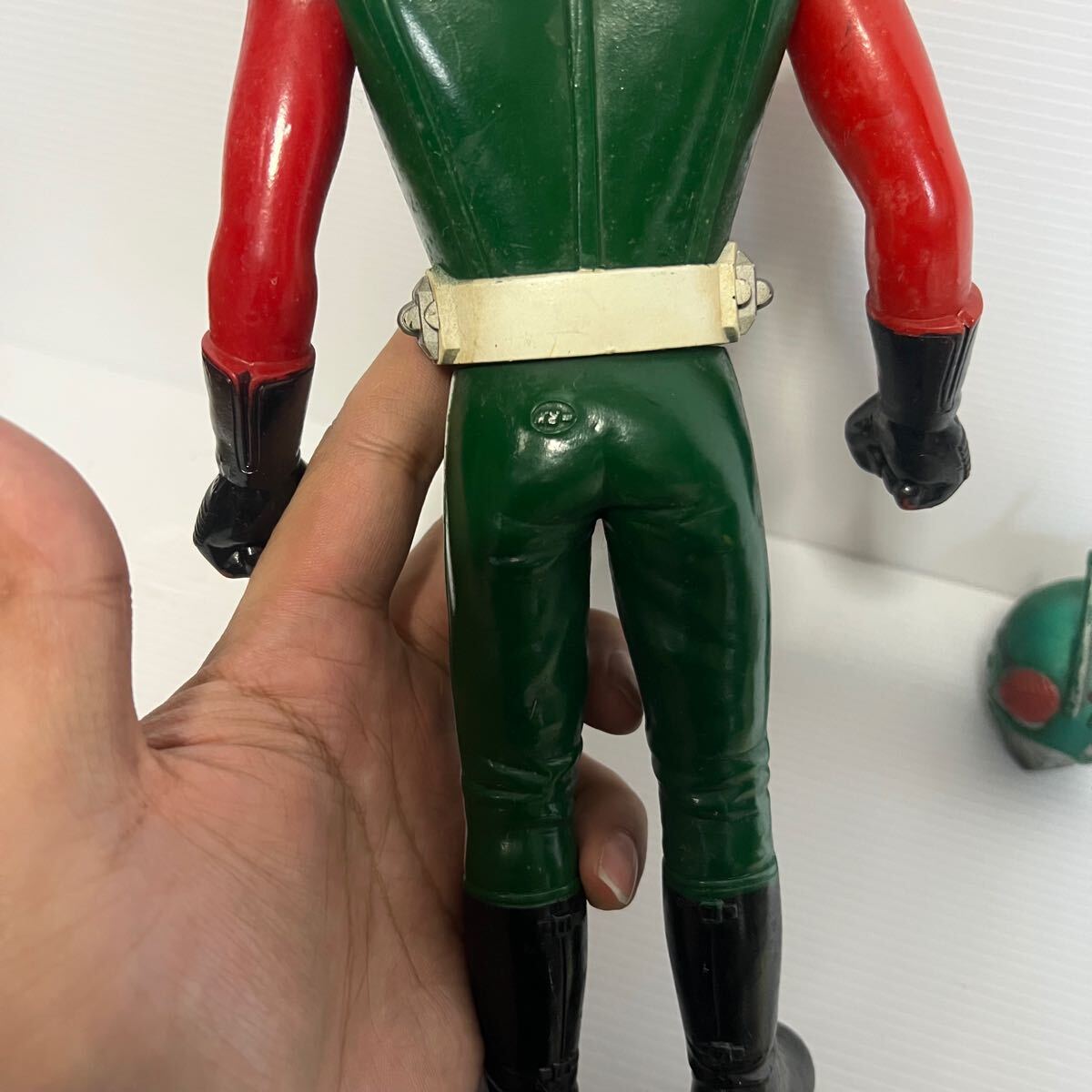 仮面ライダー ポピー スカイライダー 面割れ ソフビ 当時物 スカイ