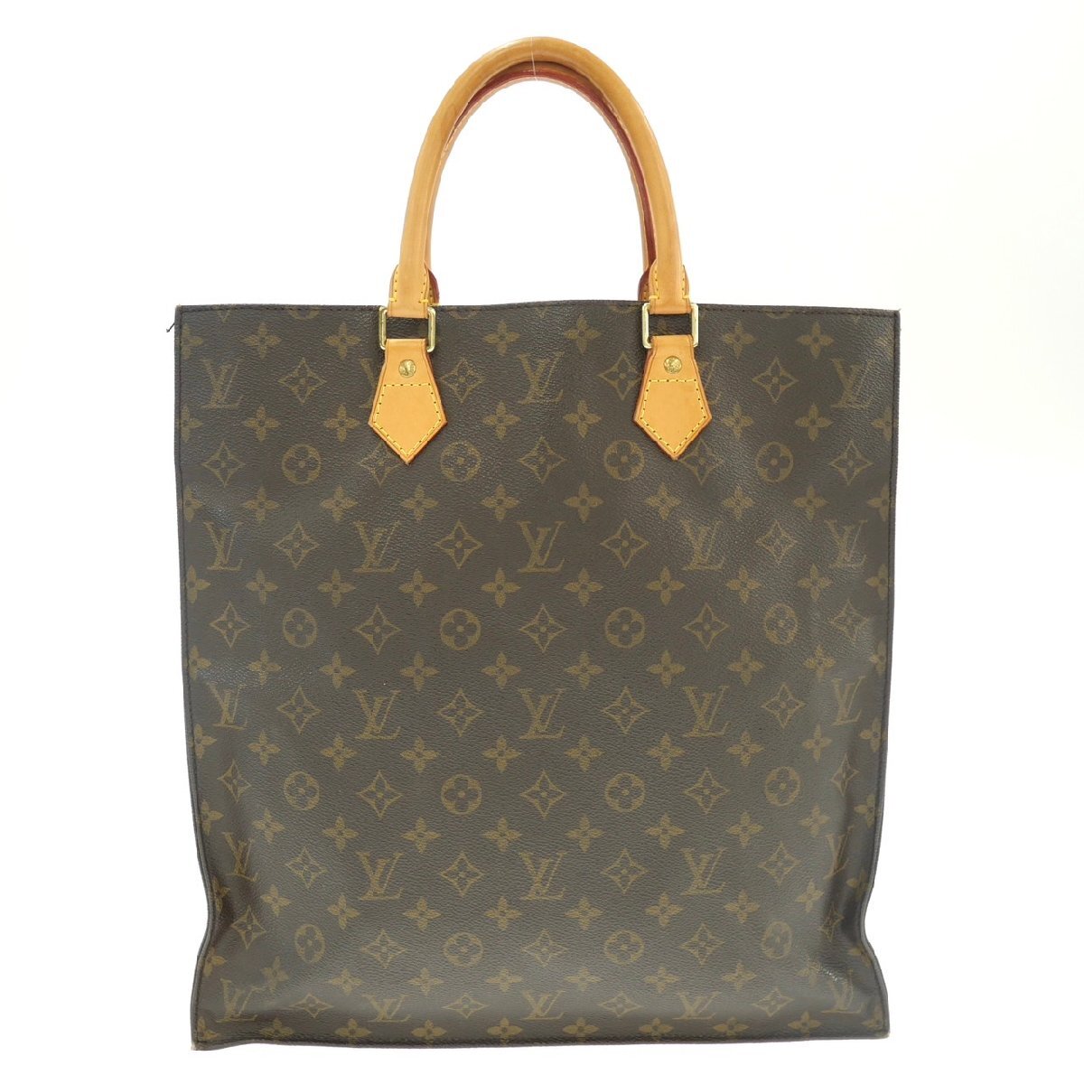 1円スタート LOUIS VUITTON ルイヴィトン サックプラ M51140 862MI モノグラム トートバッグ ハンドバッグ 手持ちかばん レザー ブラウン