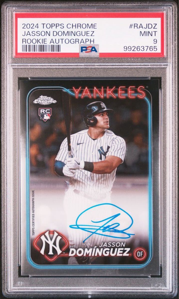 1円スタート! 2024 TOPPS CHROME ROOKIE AUTOGRAPHS JASSON DOMINGUEZ #RAJDZ PSA 9 ヤンキース 直筆サインカード RC