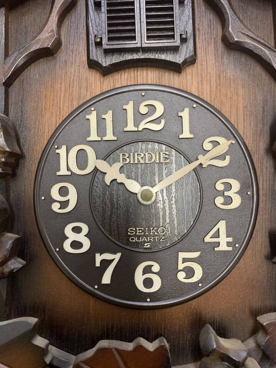 F311-I57-3053 SEIKO セイコー BIRDIE 壁掛け時計 鳩時計 鹿 全長約