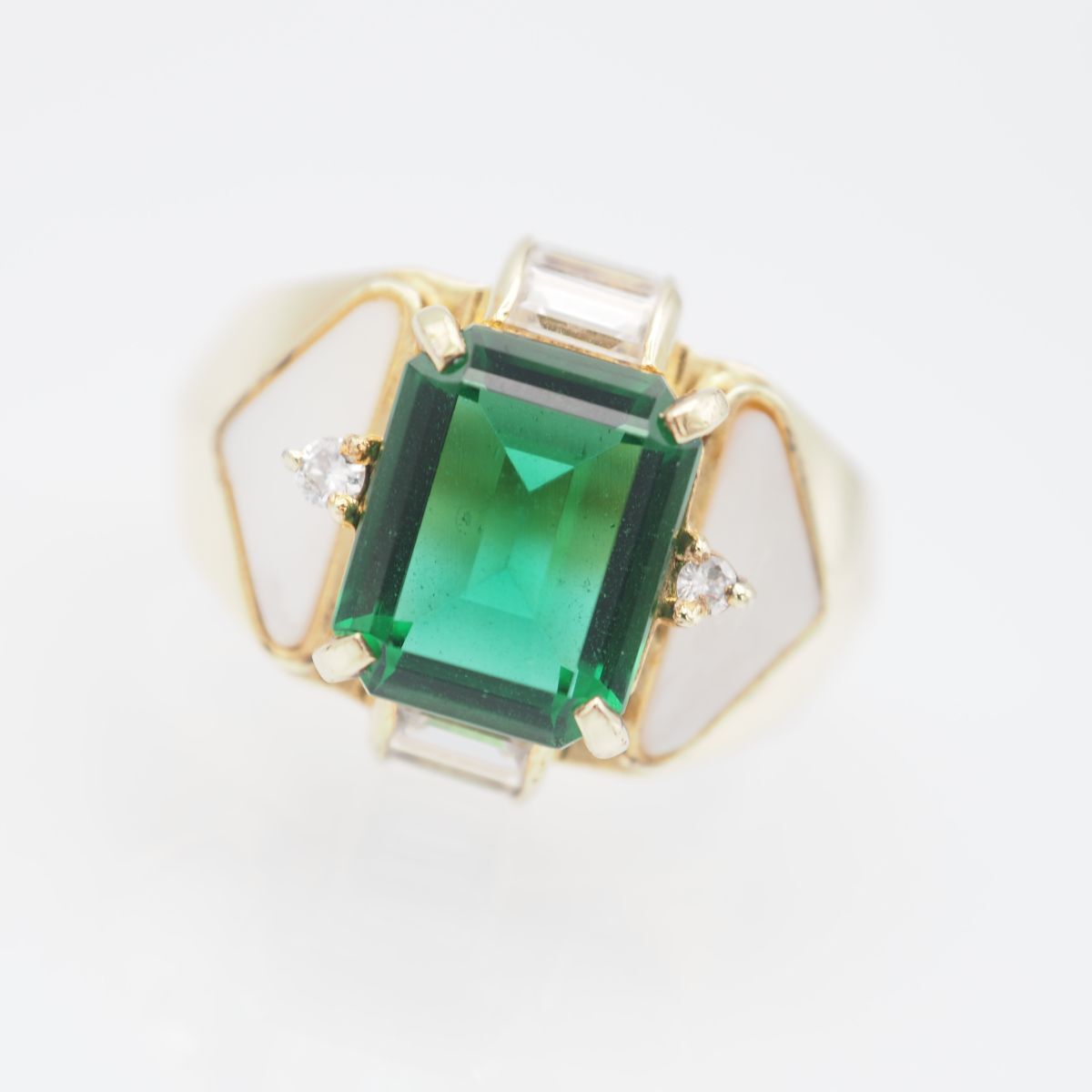 安い，大人気】 B753 IEI エメラルド風 ダイヤモンド 0.04ct 925刻印 