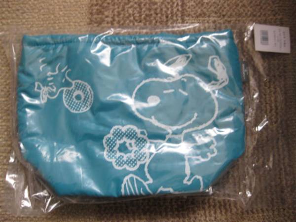 新品　ミスド　スヌーピー　ふかふかバック　ブルー_1
