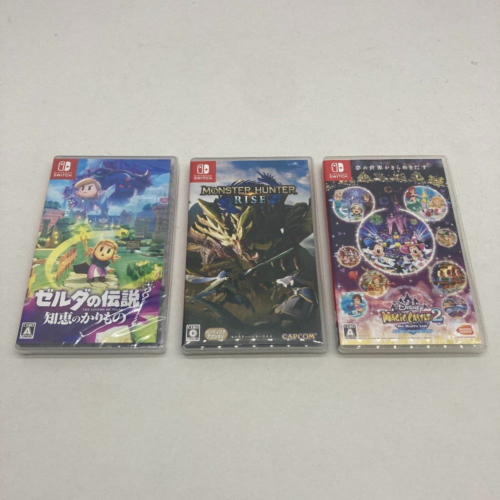04wy6985△【1円～】Nintendo Switchソフト 3本 [モンハライズ/ゼルダ
