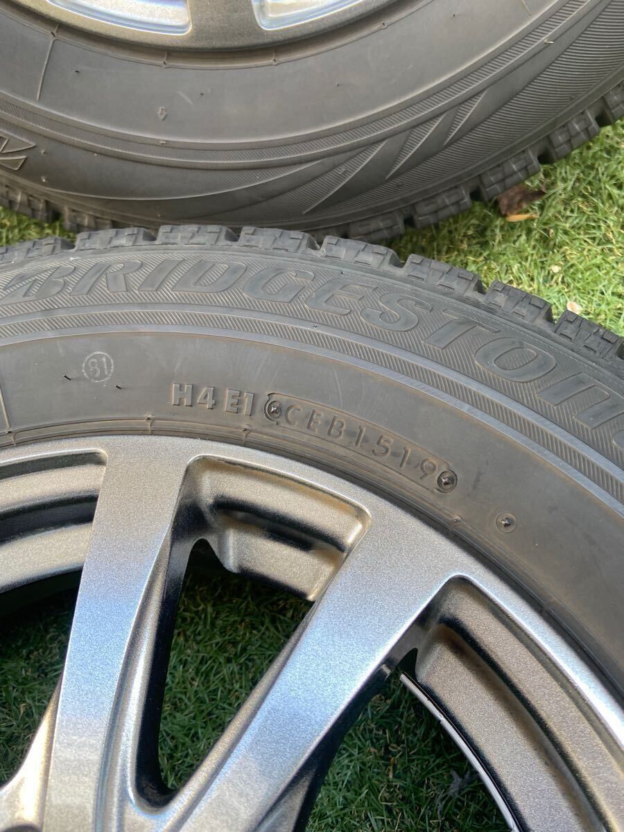 スタッドレスタイヤ　145/80R13 ブリヂストン　ブリザック　VRX ホイールセット　4J 軽自動車　7〜8部山　2019年製　アルミホイール_3