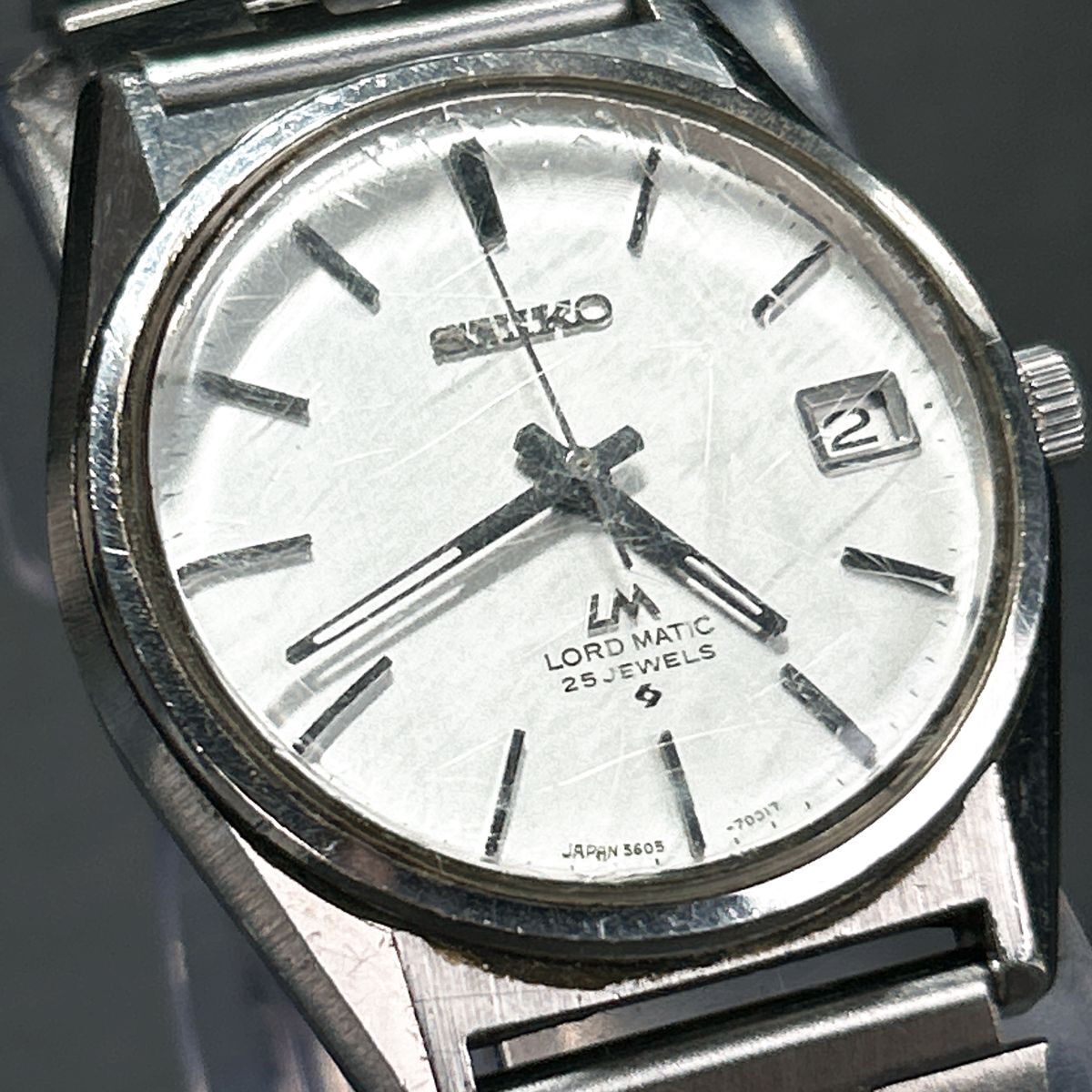 希少/稼働】セイコー LM 5605-7020 25石 自動巻き 14K金張り セイコー 