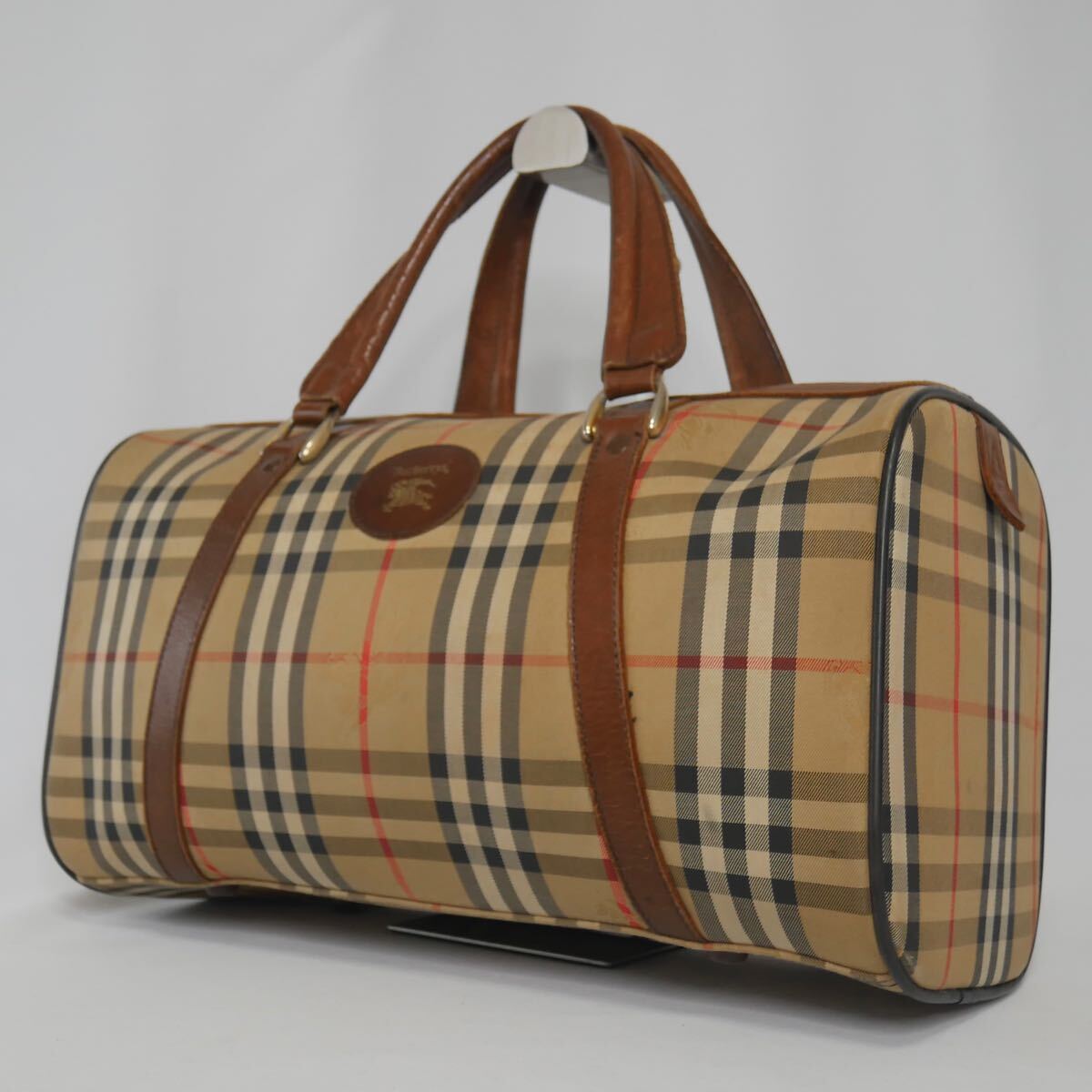 大容量 BURBERRY バーバリー ボストンバッグ ハンドバッグ ノバ 