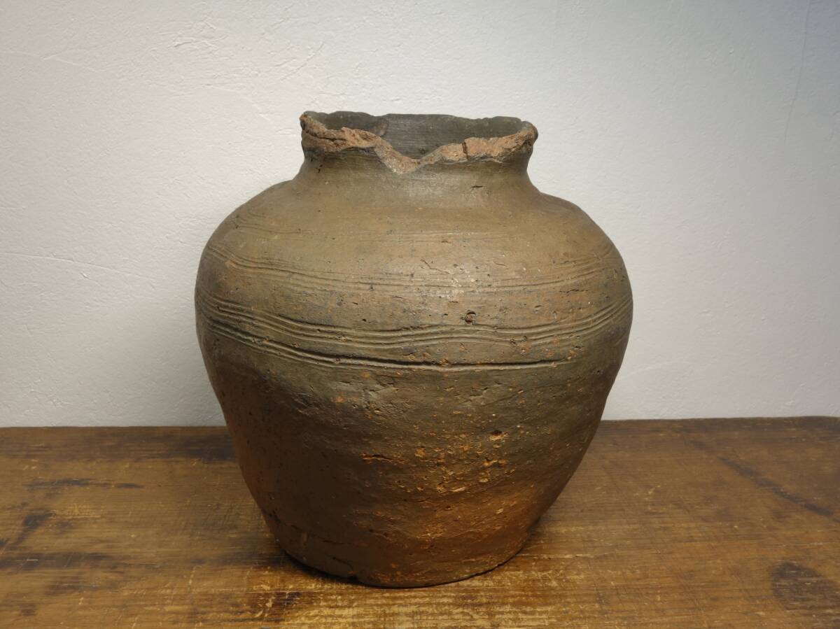鎌倉時代 古備前壺高さ24cm 重厚な歴史と美を宿す本物保証の逸品 
