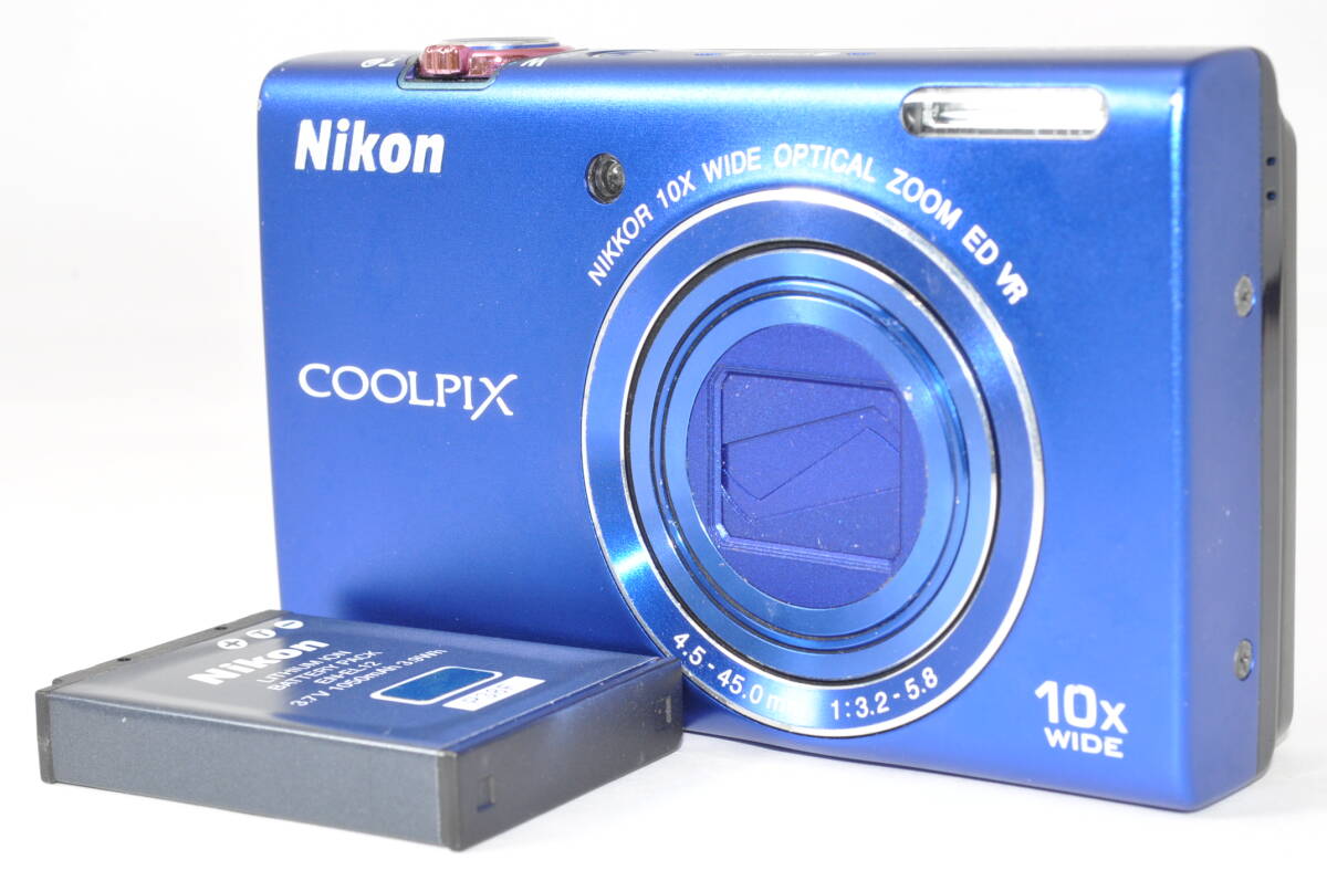お値下げ【Nikon】COOLPIX S6200 青 10倍光学ズーム デジカメ Nikon