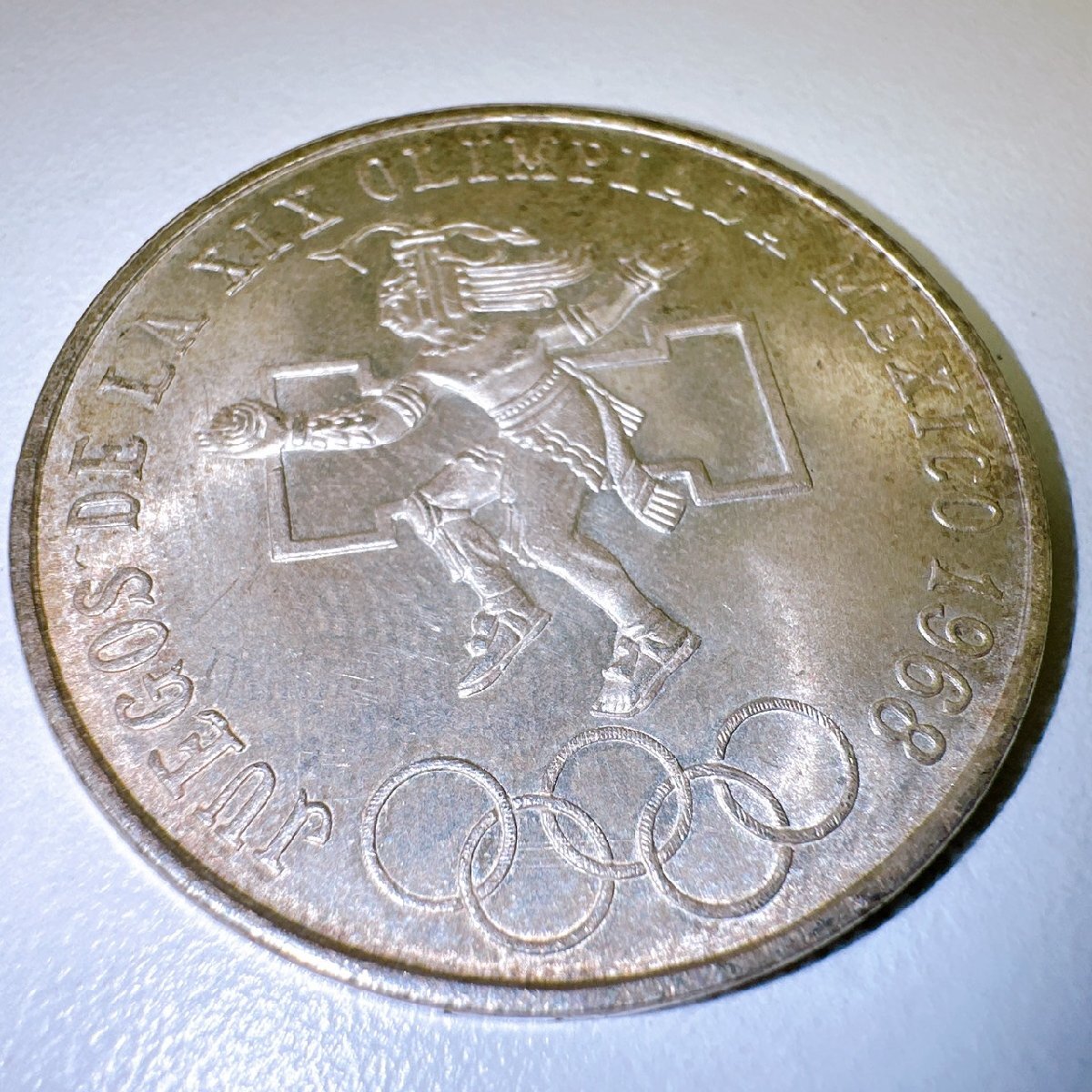 ART5637】 1円～ 1968年 メキシコオリンピック 1968 25ペソ 記念銀貨