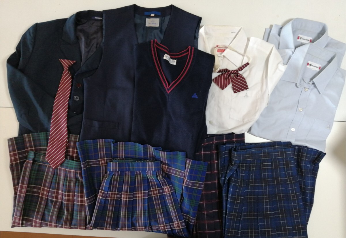 岡山県[岡山県立岡山操山高校]女子制服 冬服上下・夏服上下・指定 