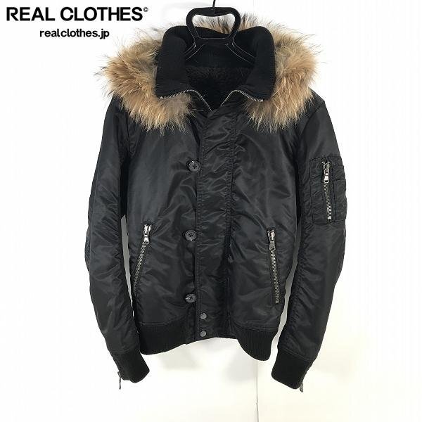 値下　シェラック、ファー付　裏ボア　レザー 44サイズ　N2B　希少 ☆SHELLAC/シェラック N-2B フライトジャケット 44 /060(ジャケット
