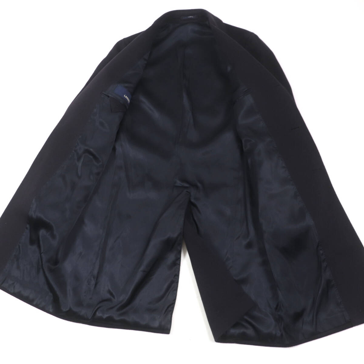 極美品▽LARDINI ラルディーニ ウール100% ブートニエール チェスター 