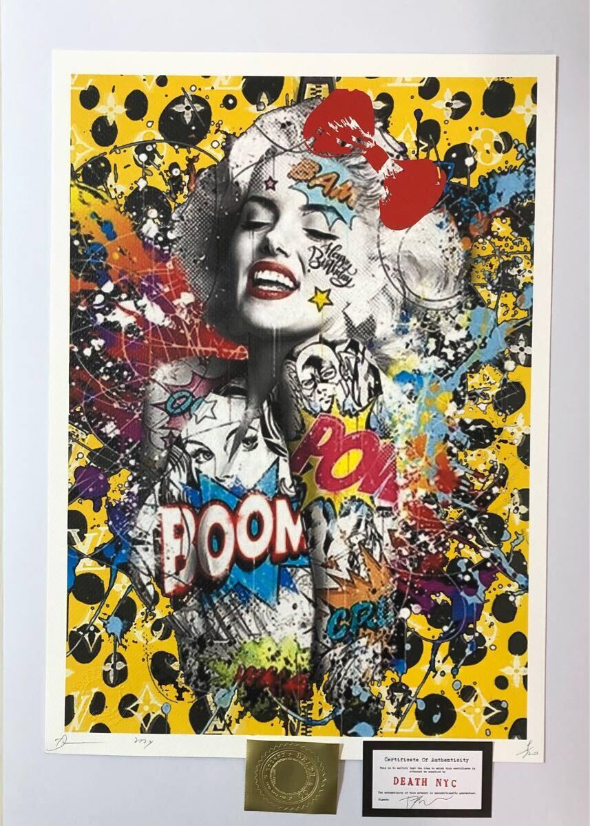 世界限定100枚 DEATH NYC アートポスター マリリンモンロー Marilyn