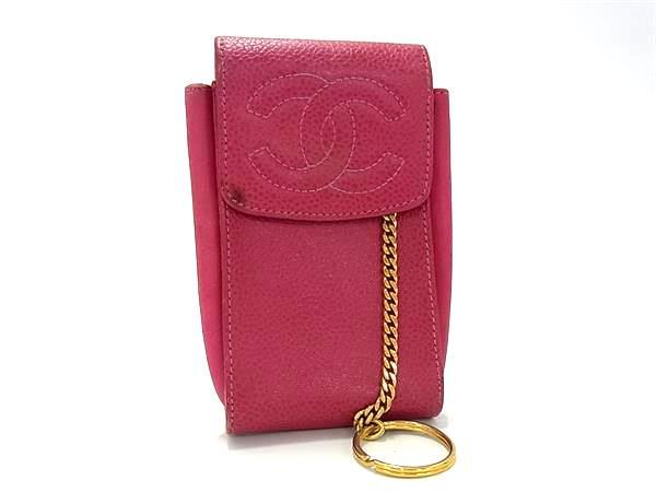 ファッション小物 【良品】CHANEL シャネル キャビアスキン ココマーク
