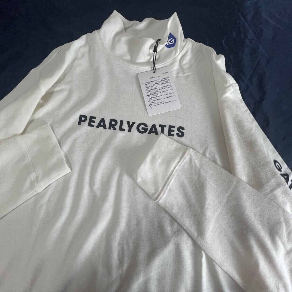 新入荷 本物 新品 44151 PEARLY GATES パーリーゲイツ/5(サイズL) 超人気 ソフトサーモベア天 モックネック長袖カットソー 蓄熱保温_4