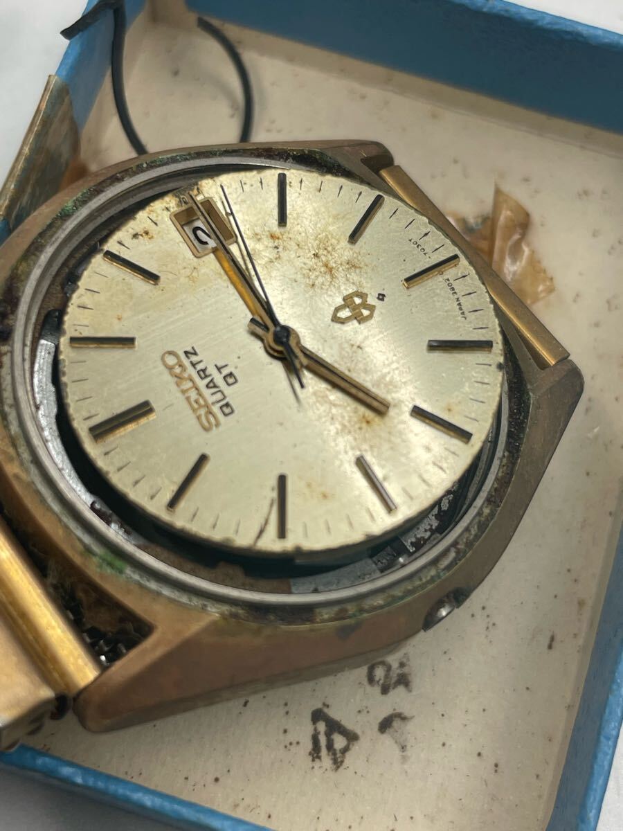 8.不動品・ジャンク品・SEIKO QUARTZ クオーツ 3802-7031 ゴールド