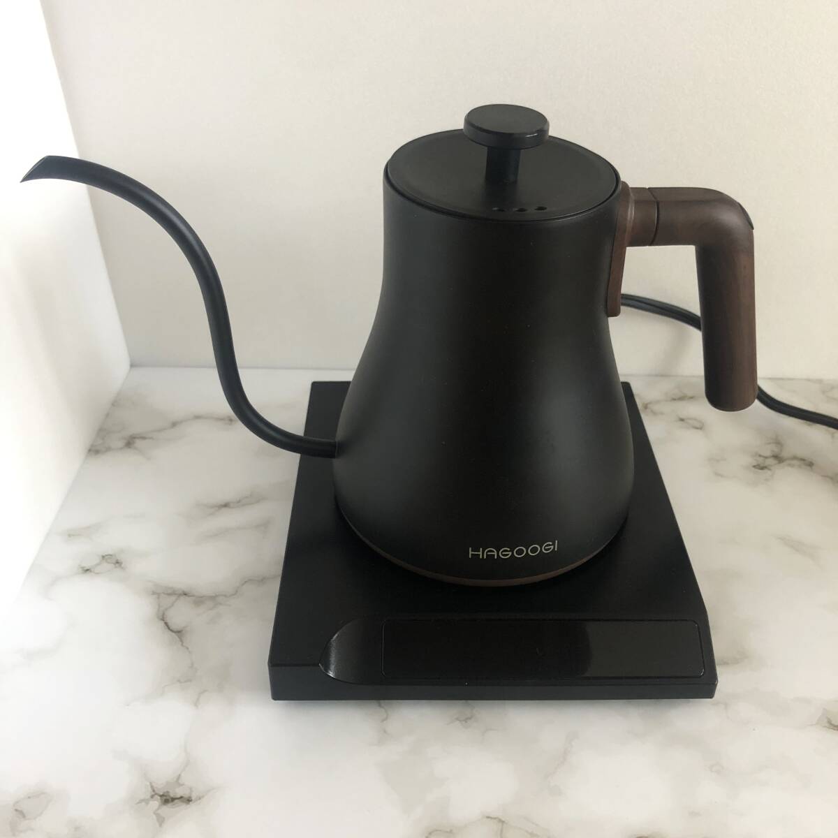 【Hn009】HAGOOGI ハゴオギ ドリップ電気ケトル GEK-06BK 0.6L 箱なし【中古品 保管品】_1