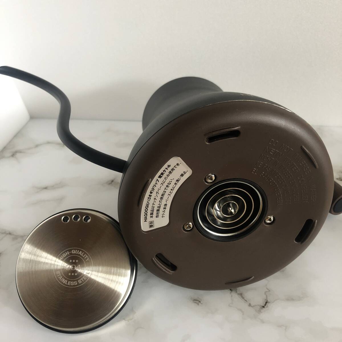 【Hn009】HAGOOGI ハゴオギ ドリップ電気ケトル GEK-06BK 0.6L 箱なし【中古品 保管品】_2