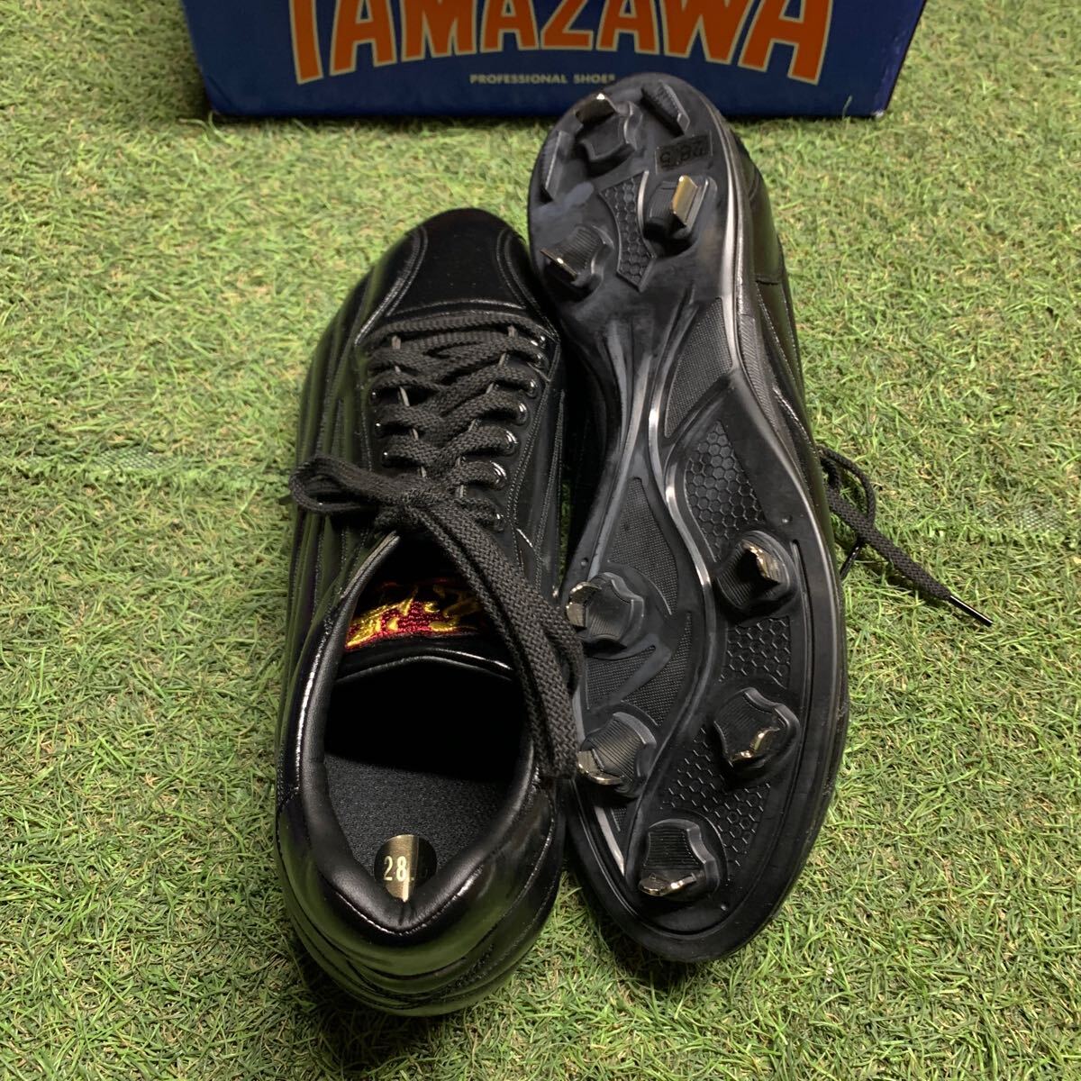 TM137-M05 TAMAZAWA 玉澤 タマザワ TSK-FS3N 樹脂底金具スパイク 28.5cm ブラック 野球 スポーツ 箱破れ有り 未使用 展示品 スパイク_4