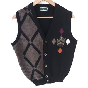 (^w^)b 日本製 ellesse GOLF エレッセ ゴルフ 80s 90s ビンテージ ノースリーブ Vネック