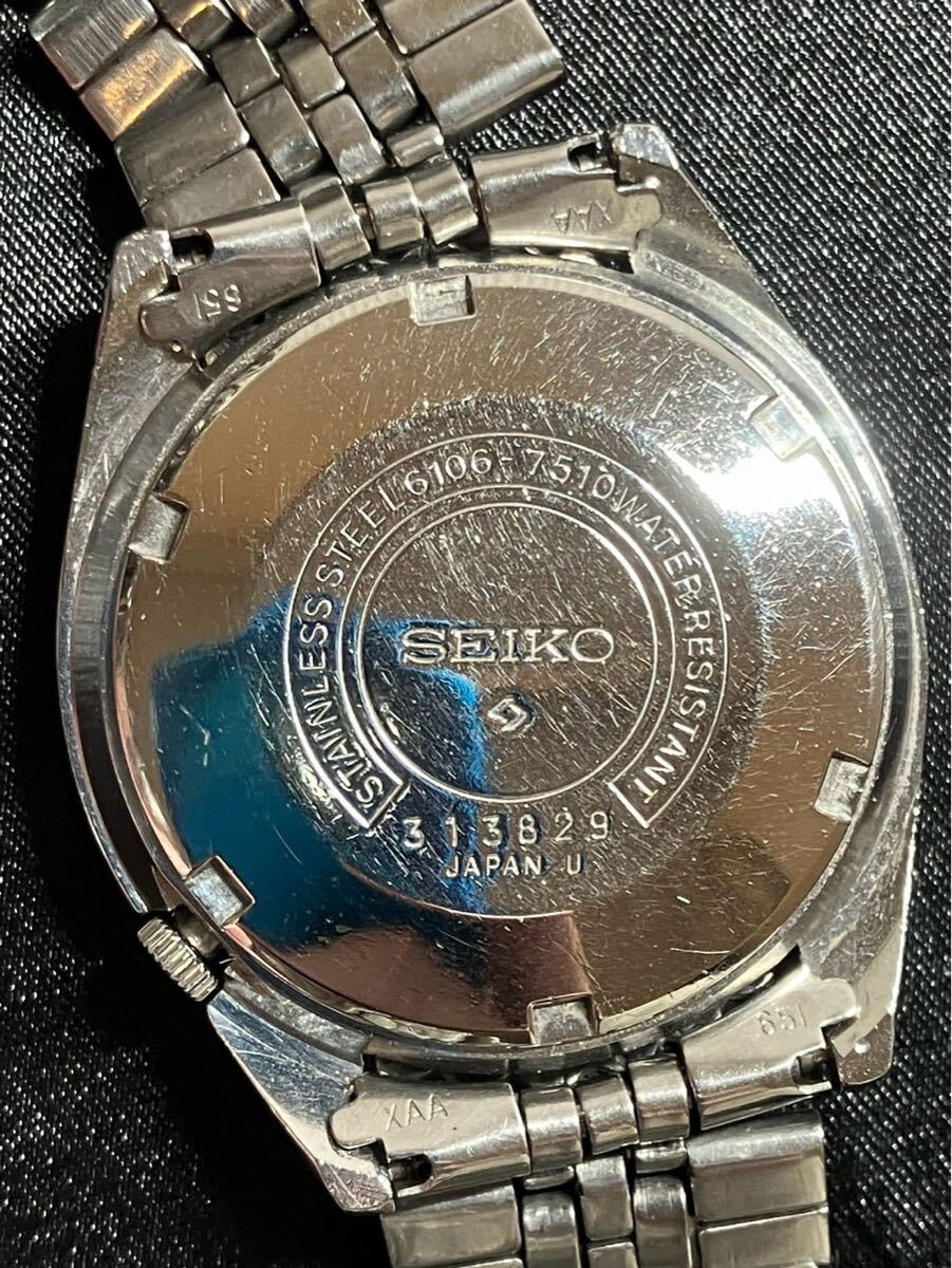E/2017 セイコー 自動巻き 腕時計 6106-7510 SEIKO 5ACTUS SS_5