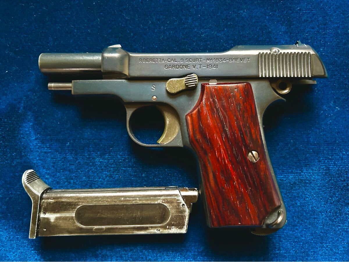 WA ベレッタ M1934 ブラックヘビーウエイト ガスブロ 木グリップ ブルーイング済み_5