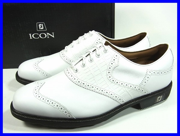 FOOTJOYフットジョイ ICON BLEM 11.5XWide 白チ 